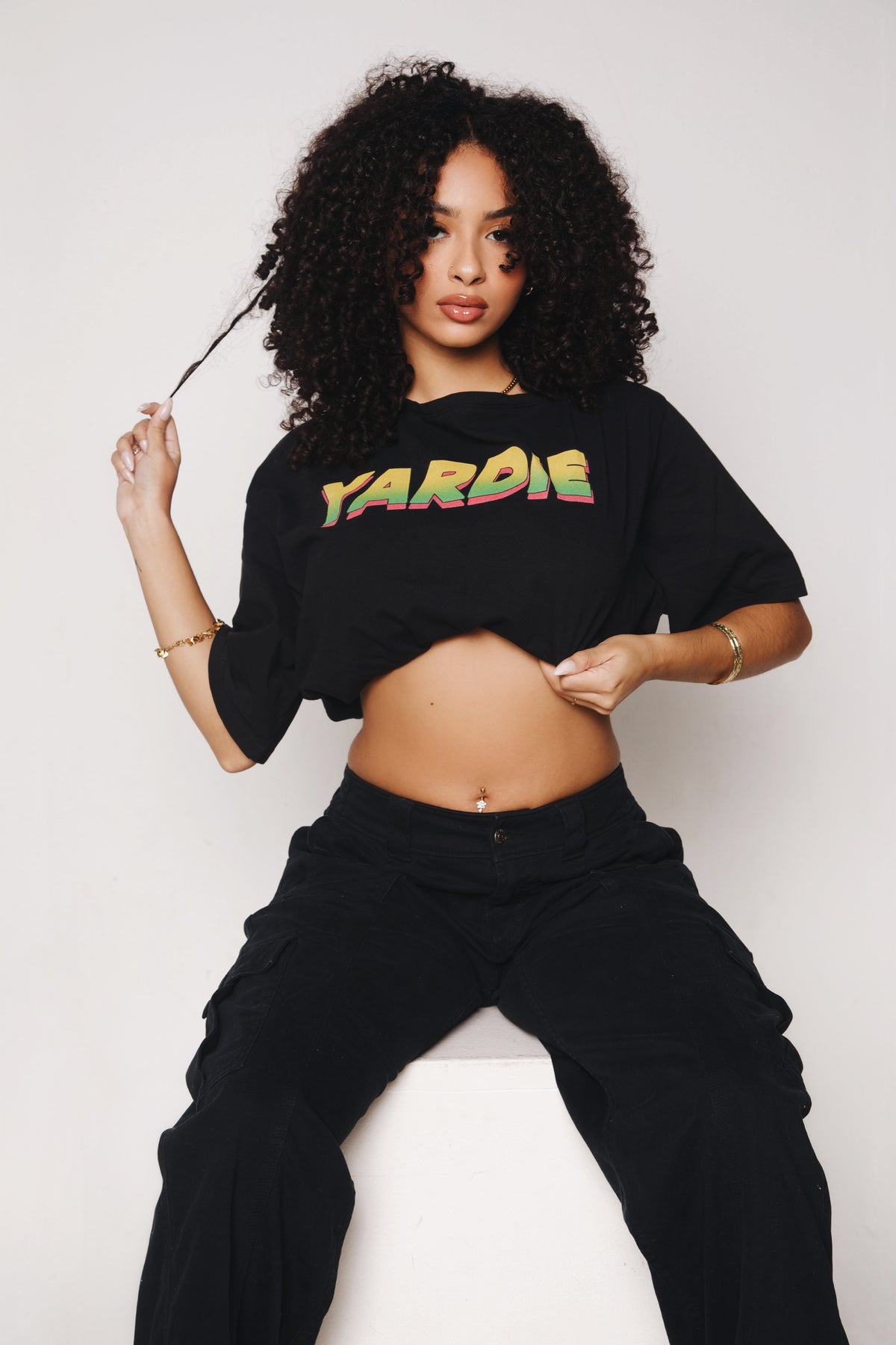 IBC Yardie Shoulder Oversized Cotton T-Shirt