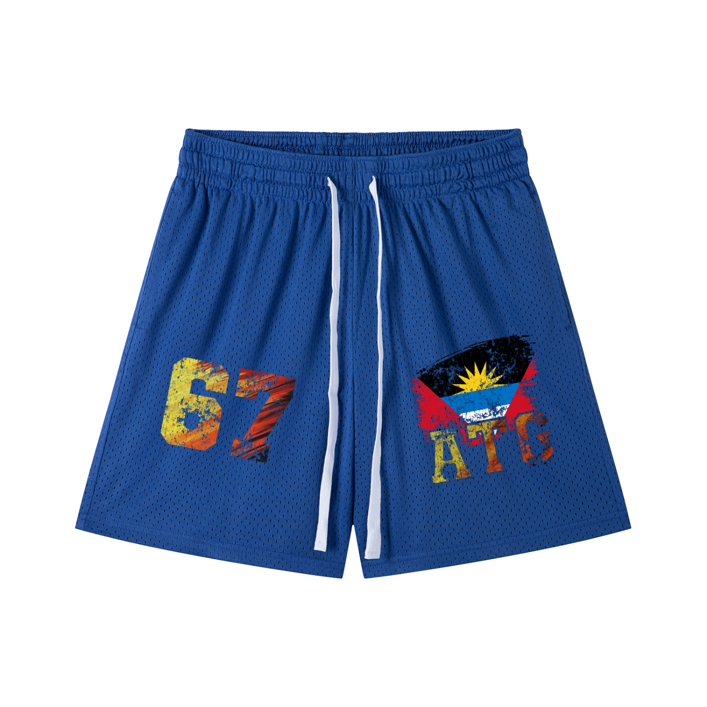 Antigua & Barbuda Drawstring Mesh Shorts - Islands Breed Culture