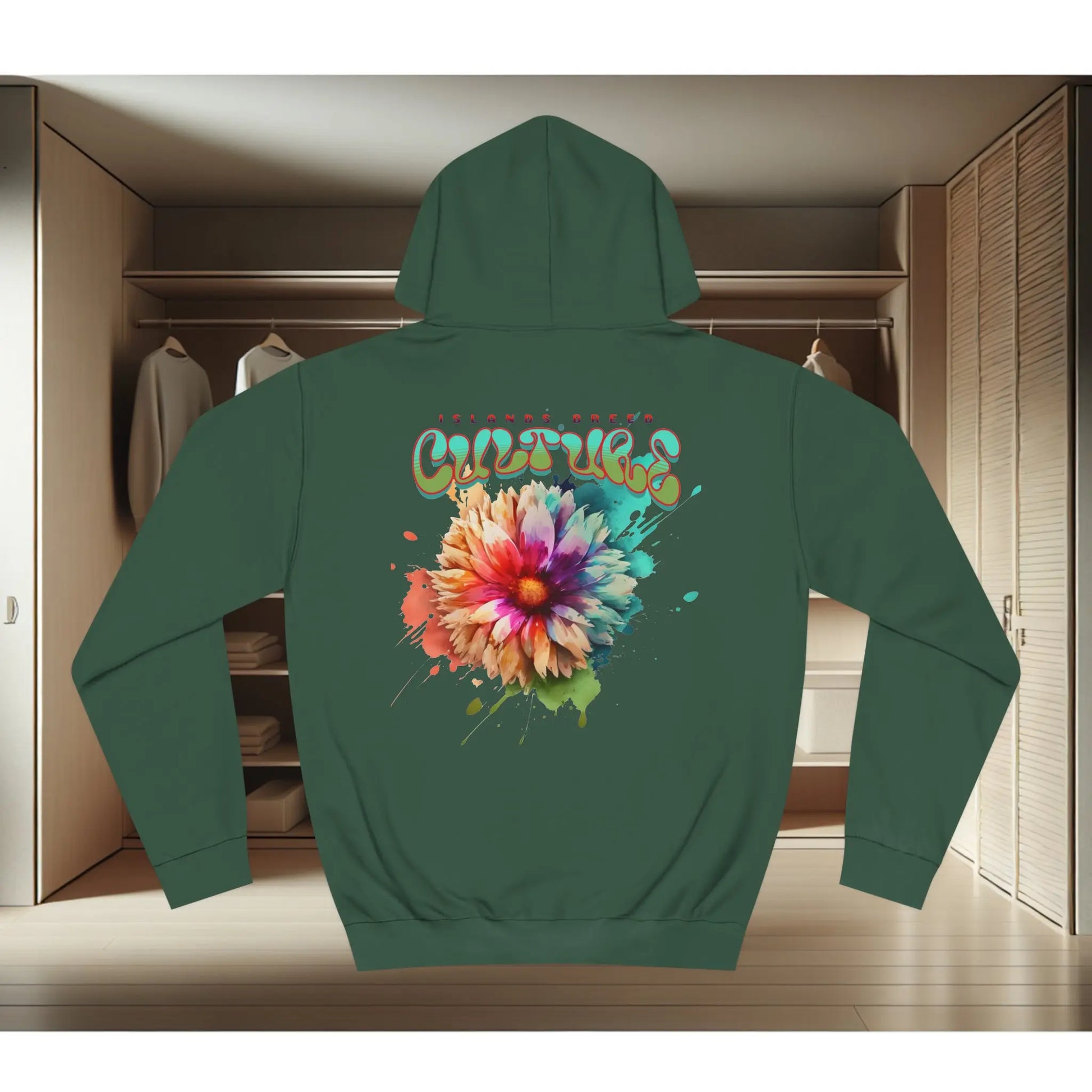 Islands Breed Culture Floral College Hoodie Printify