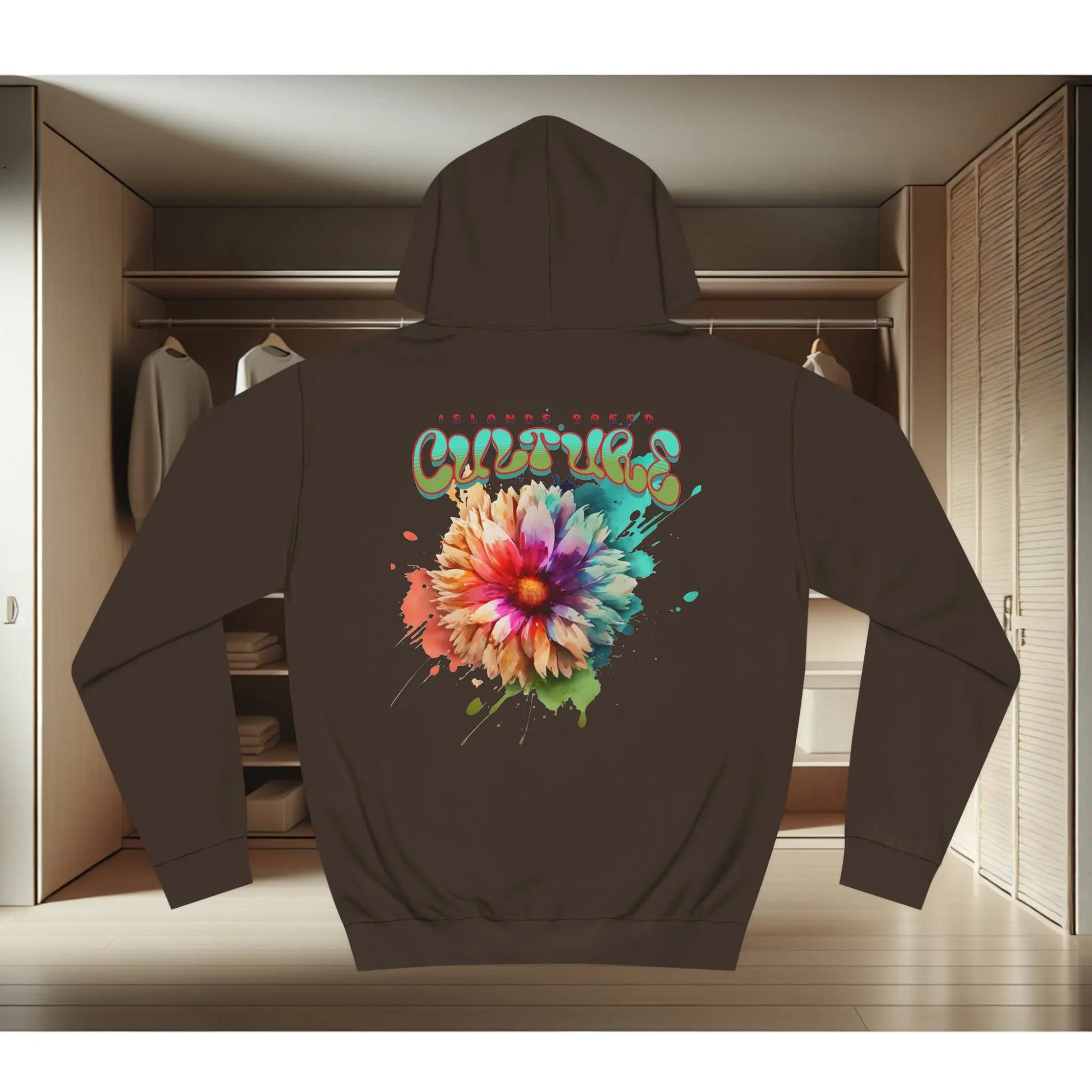 Islands Breed Culture Floral College Hoodie Printify