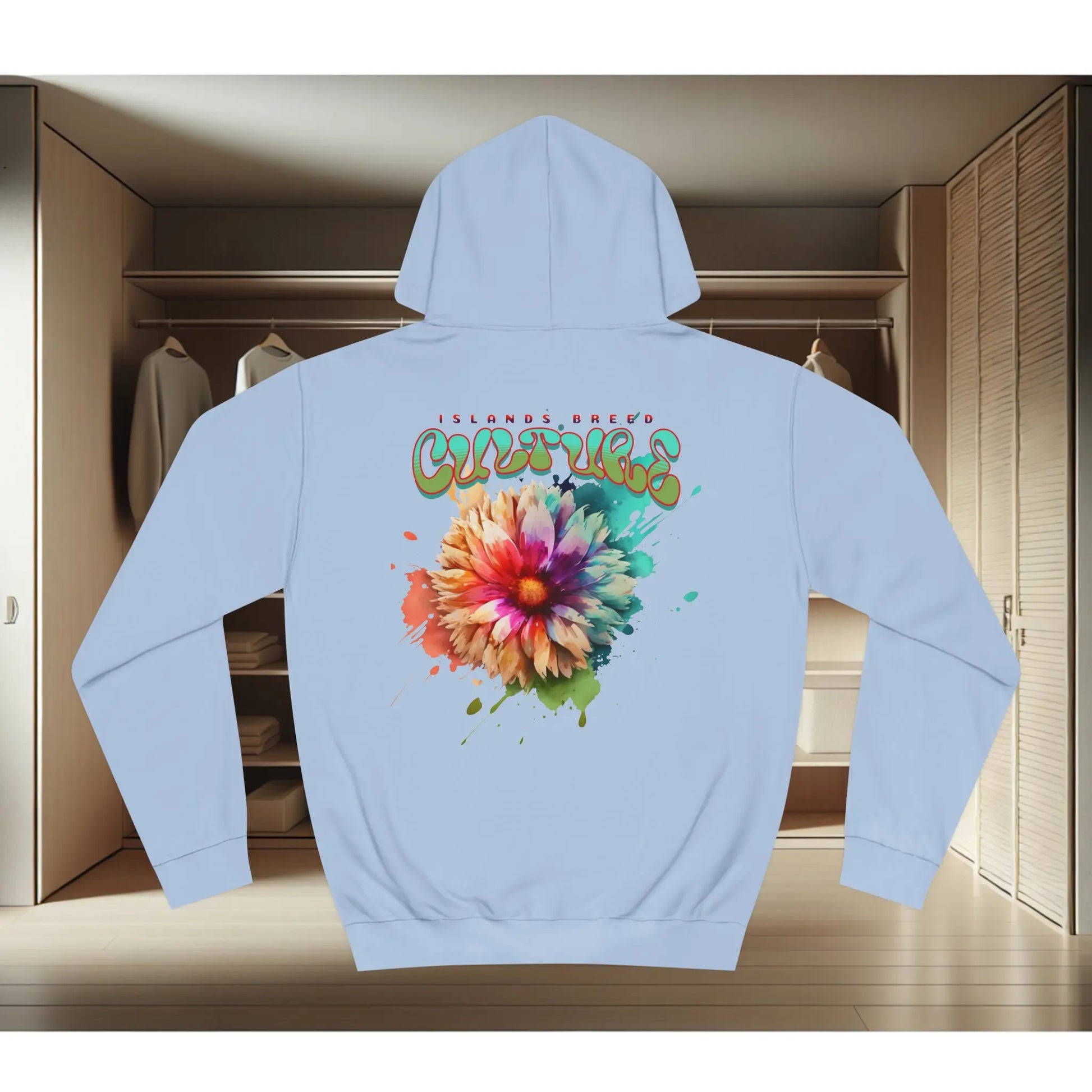 Islands Breed Culture Floral College Hoodie Printify