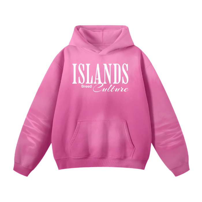 Islands Breed Culture Monkey Washed Dyed Fleece Hoodie