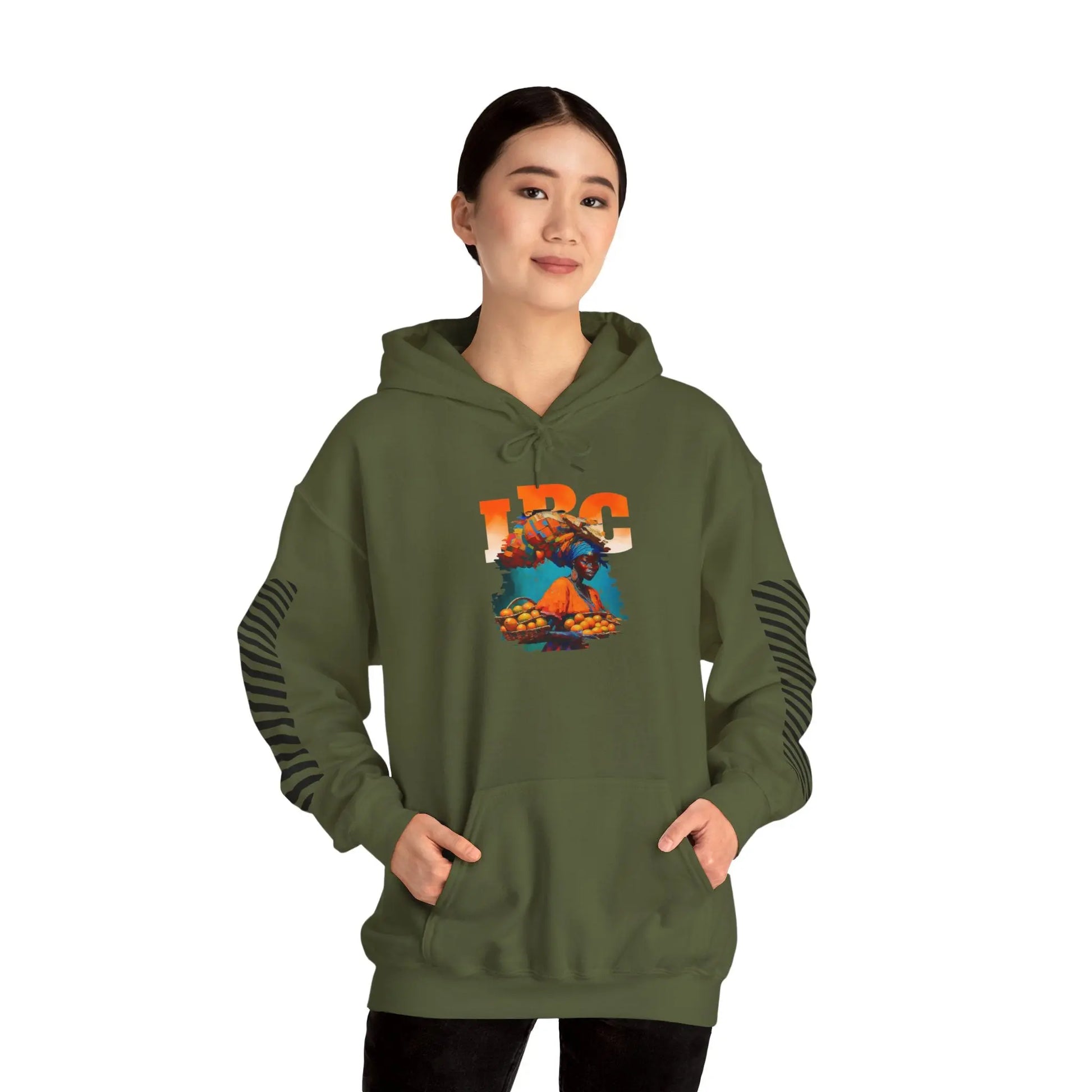 IBC Orange Woman Hooded Sweatshirt Printify