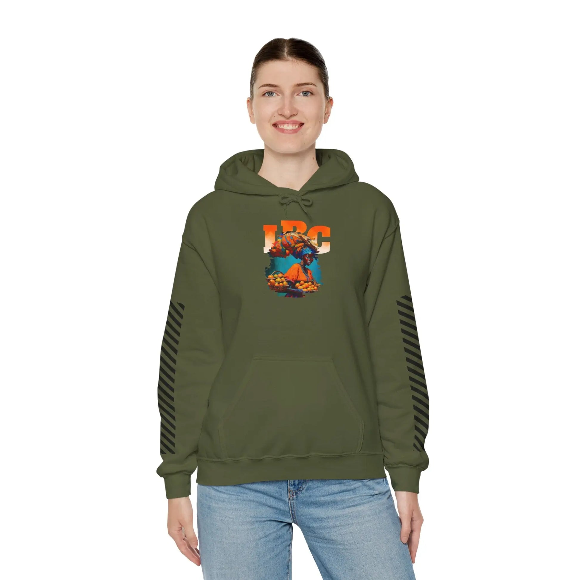 IBC Orange Woman Hooded Sweatshirt Printify