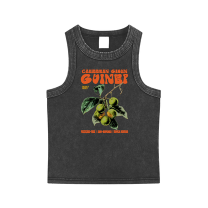 Islands Breed Culture Tank Top,Guinep Snow Washed Top,Caribbean Inspired Streetwear,Women’s Bodycon Tank Top,Cotton Spandex Blend Shirt,Summer Streetwear Essentials,Slim Fit Crop Tank,Washed Streetwear Top,Festival Ready Women’s Tank,Urban Caribbean Fashion