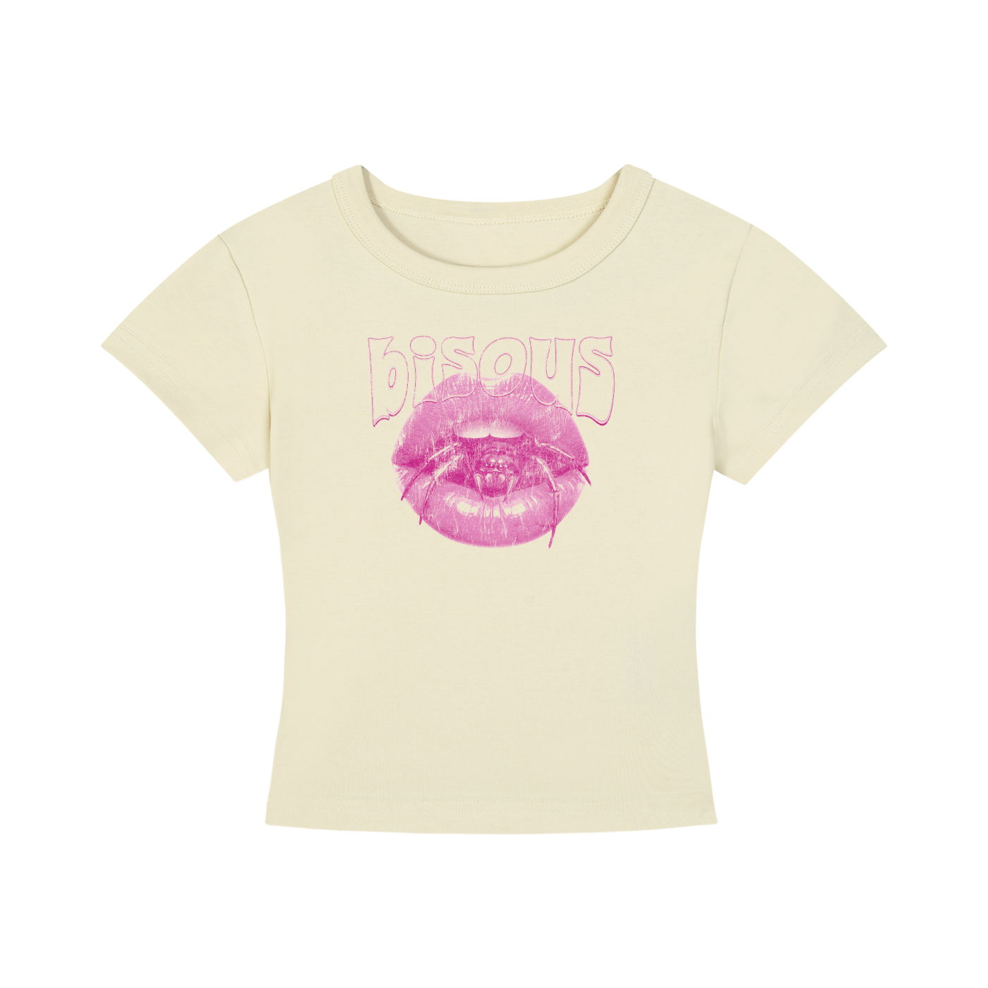 Bisous Women's Cropped T-Shirt - Islands Breed Culture
