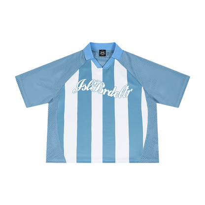 Islands Breed Culture Striped Mesh Soccer Jersey