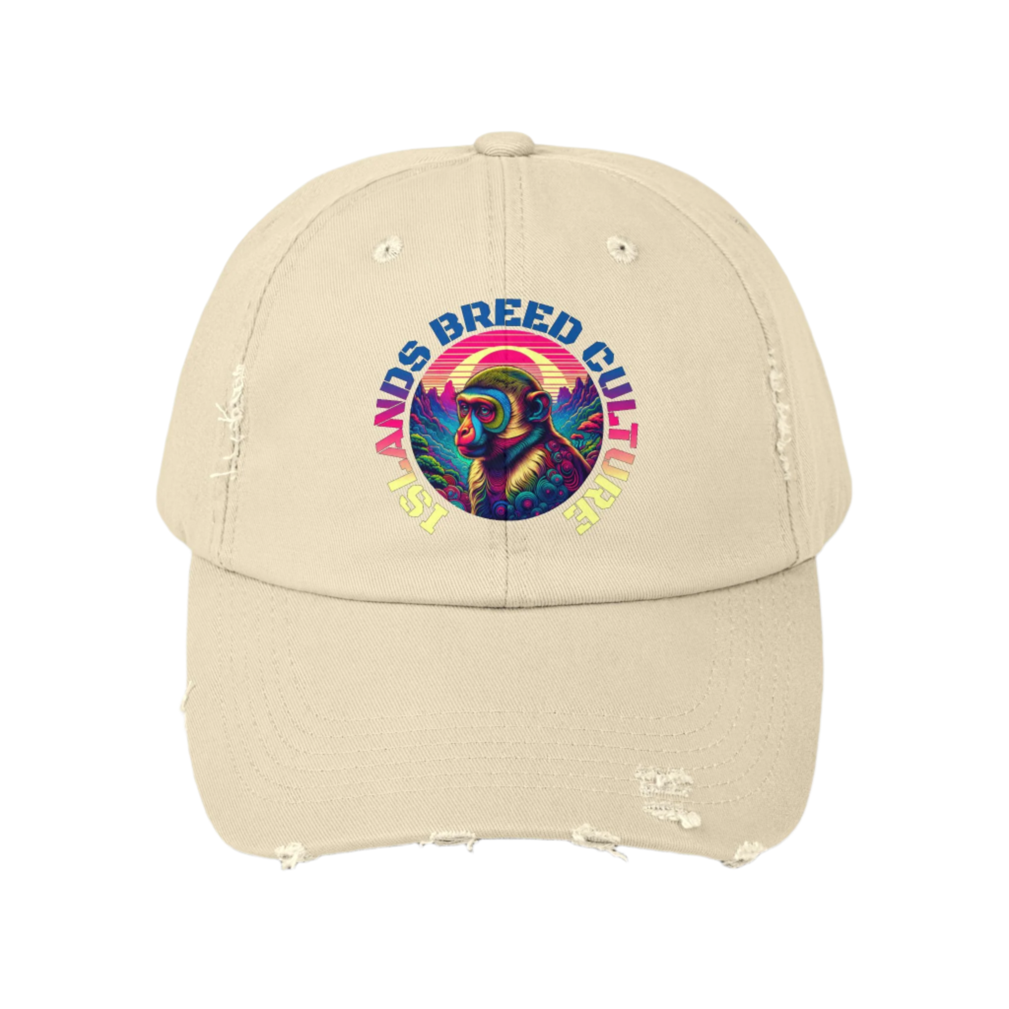 Mona Monkey Distressed Cap