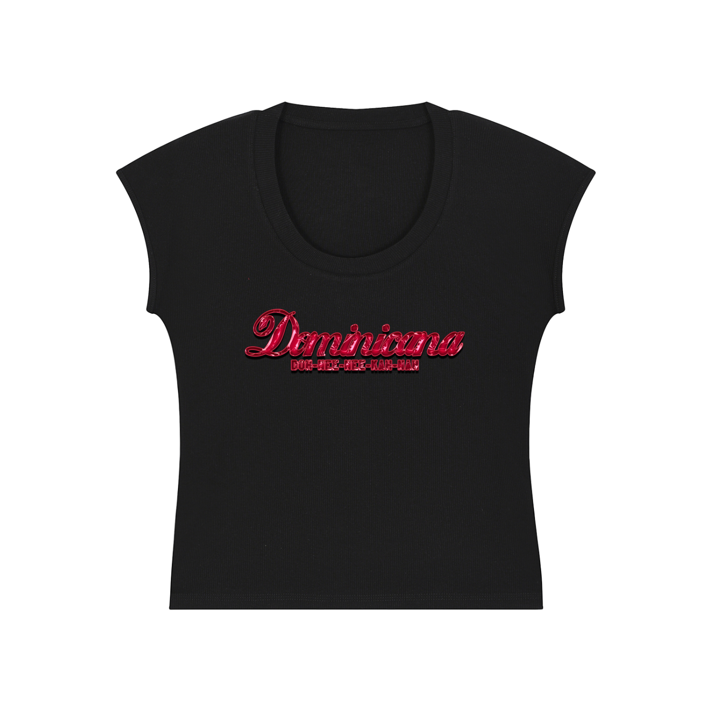 Islands Breed Culture Top,Dominicana Bodycon T-Shirt,Dominican Inspired Fashion,Caribbean Streetwear Clothing,Women’s Cropped Sleeveless Shi,Cotton Viscose Blend Tee,Slim Fit Bodycon Top,Women’s Cultural Fashion,Essential Streetwear Top