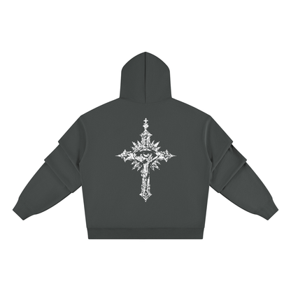 crosseyed,heavyweighthoodie,ruchedsleeve,caribbeanstreetwear,islandsbreedculture,oversizedhoodie,IBCapparel