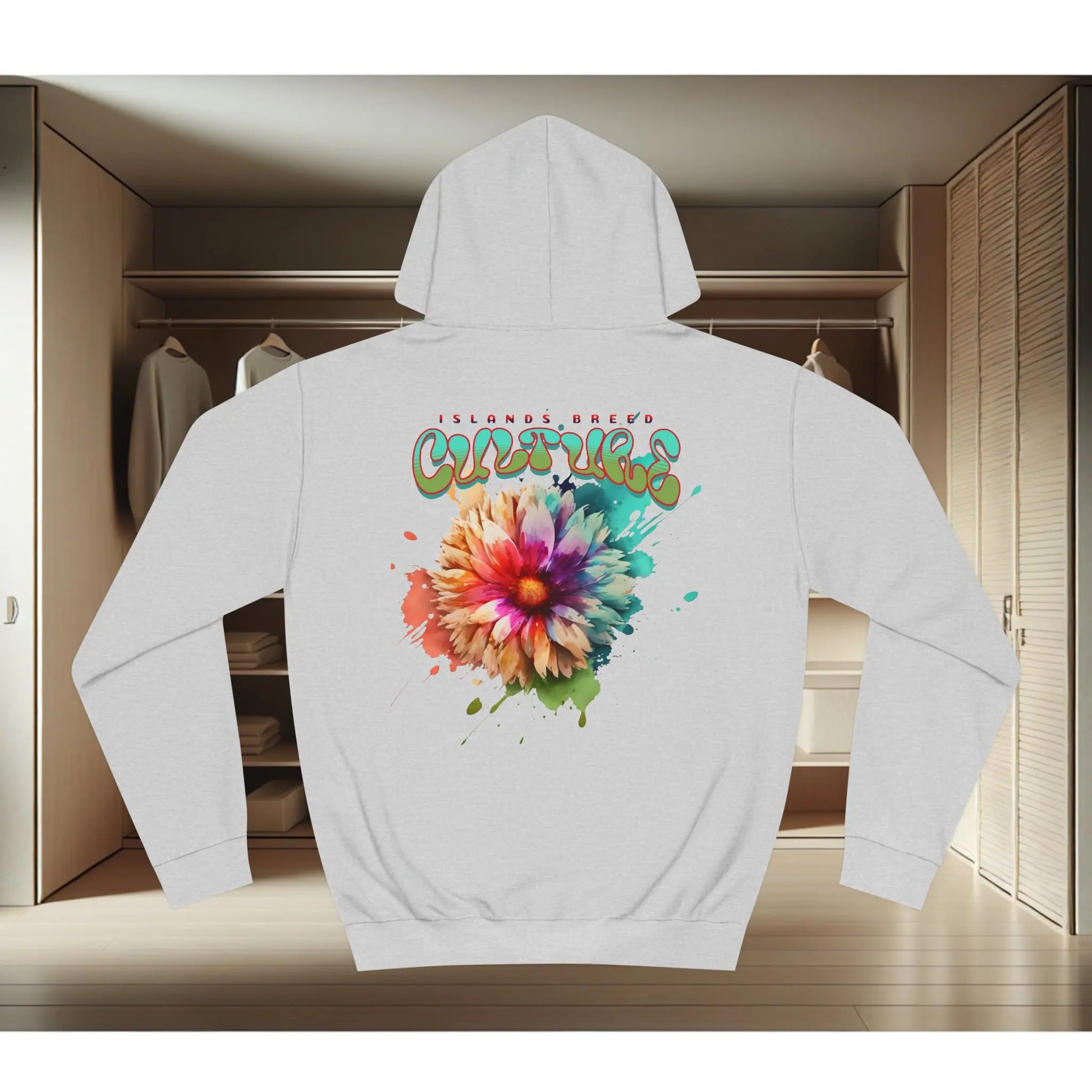 Islands Breed Culture Floral College Hoodie Printify