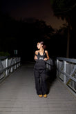 ISLBRDCLTR Black Cargo Overalls