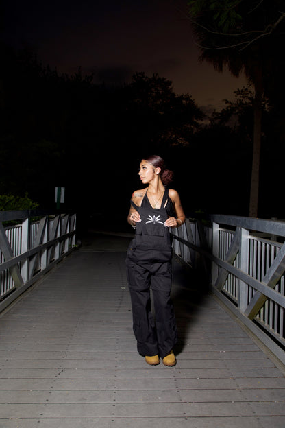 ISLBRDCLTR Black Cargo Overalls