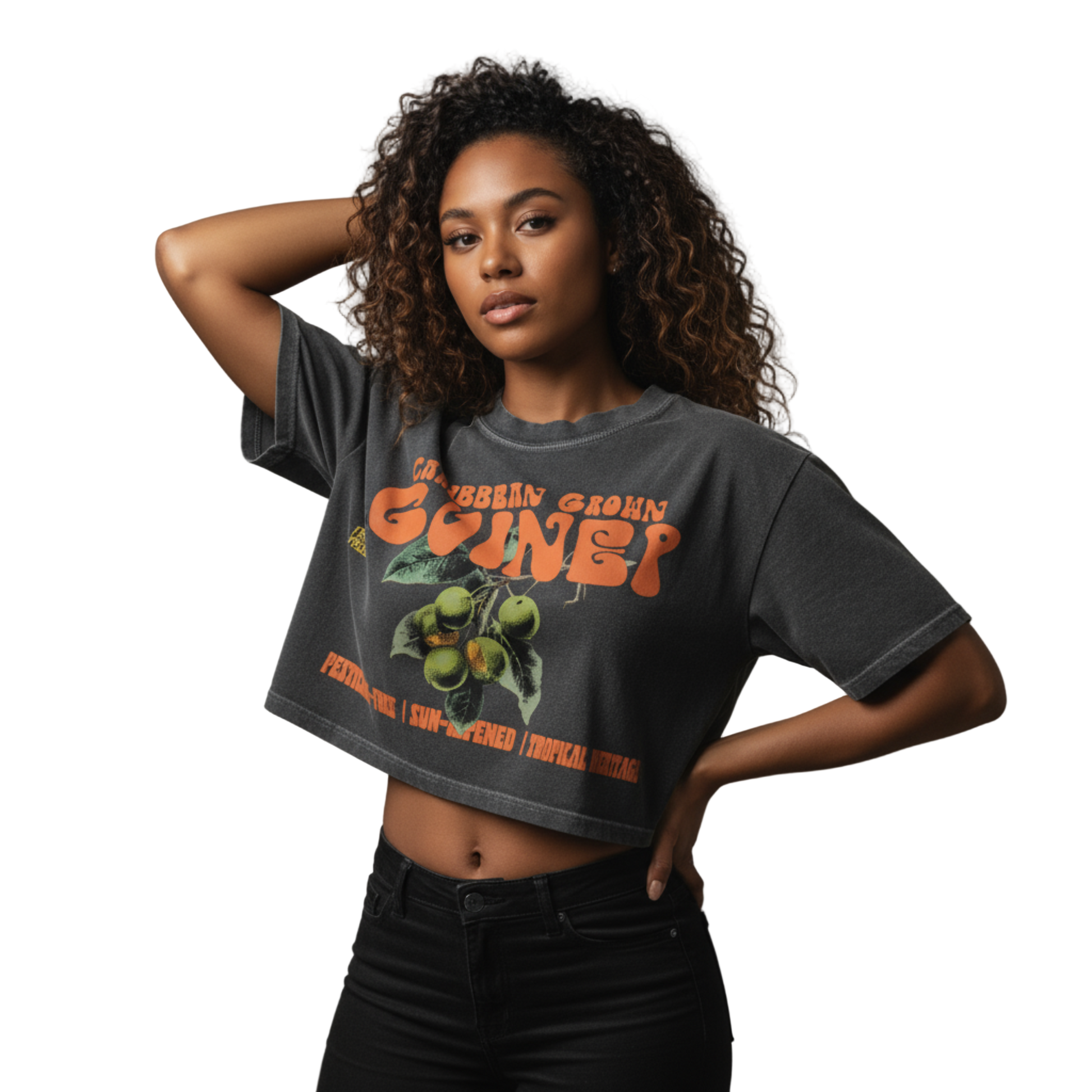 IBC Guinep Snow Washed Crop Top - Islands Breed Culture