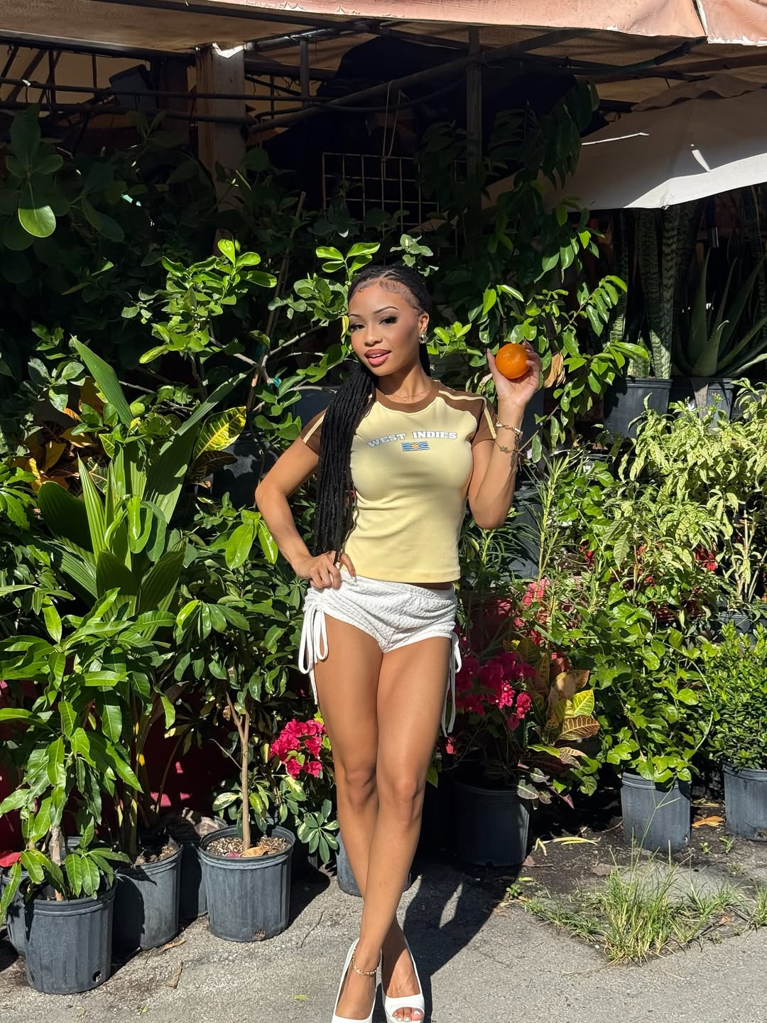 West Indies Contrast Stripes Bodycon Raglan  Sleeve T-Shirt - Islands Breed Culture