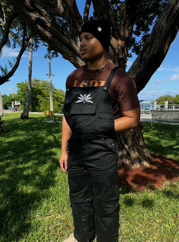 ISLBRDCLTR Black Cargo Overalls