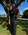 ISLBRDCLTR Black Cargo Overalls