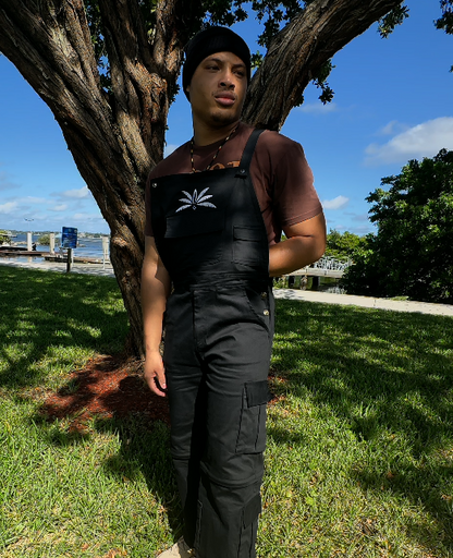 ISLBRDCLTR Black Cargo Overalls