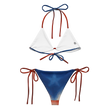 Puerto Rican Flag Gradient String Bikini
