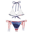 Belize Flag Gradient String Bikini