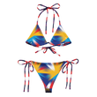 Bonaire Flag Themed String Bikini