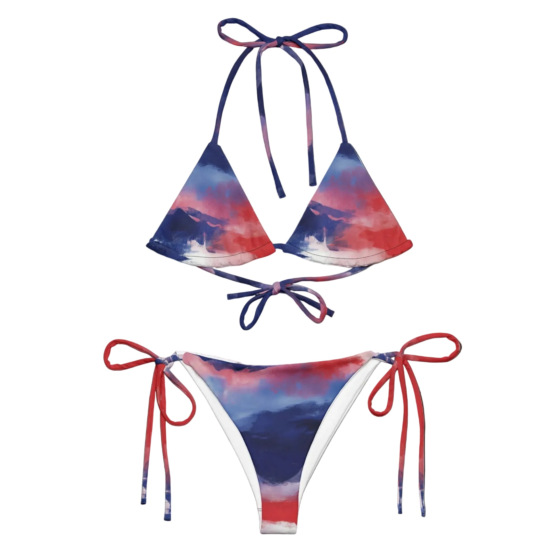 Belize Flag Gradient String Bikini - Islands Breed Culture