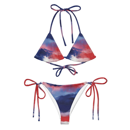 Belize Flag Gradient String Bikini