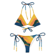 Cayman Islands Flag Themed String Bikini