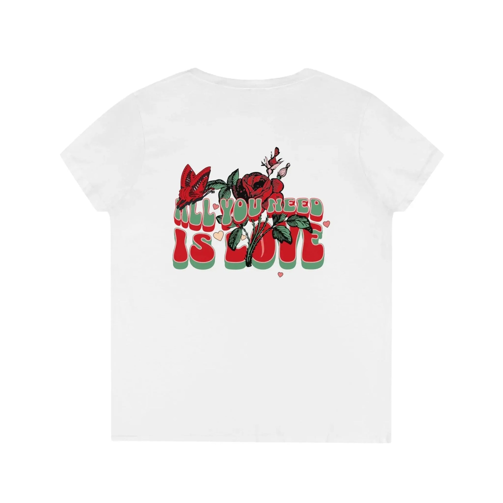 All you need Is Love Ladies' V - Neck T - Shirt - Islands Breed Culture