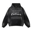 Divine Noir Vintage Wash Frayed Hoodie