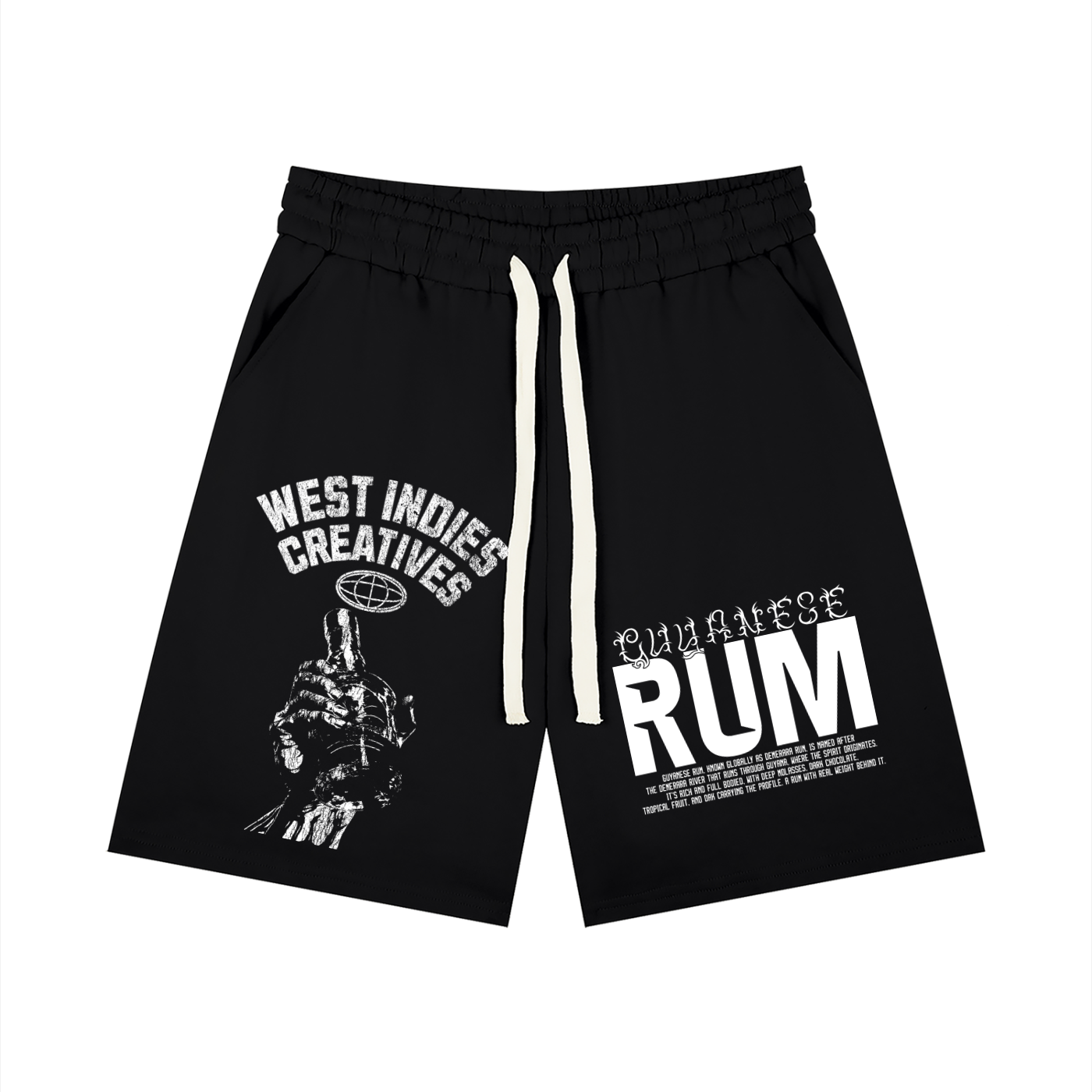guyanesorum,drawstringshorts,caribbeanstreetwear,islandsbreedculture,loosefitshorts,IBCapparel,cottonshorts