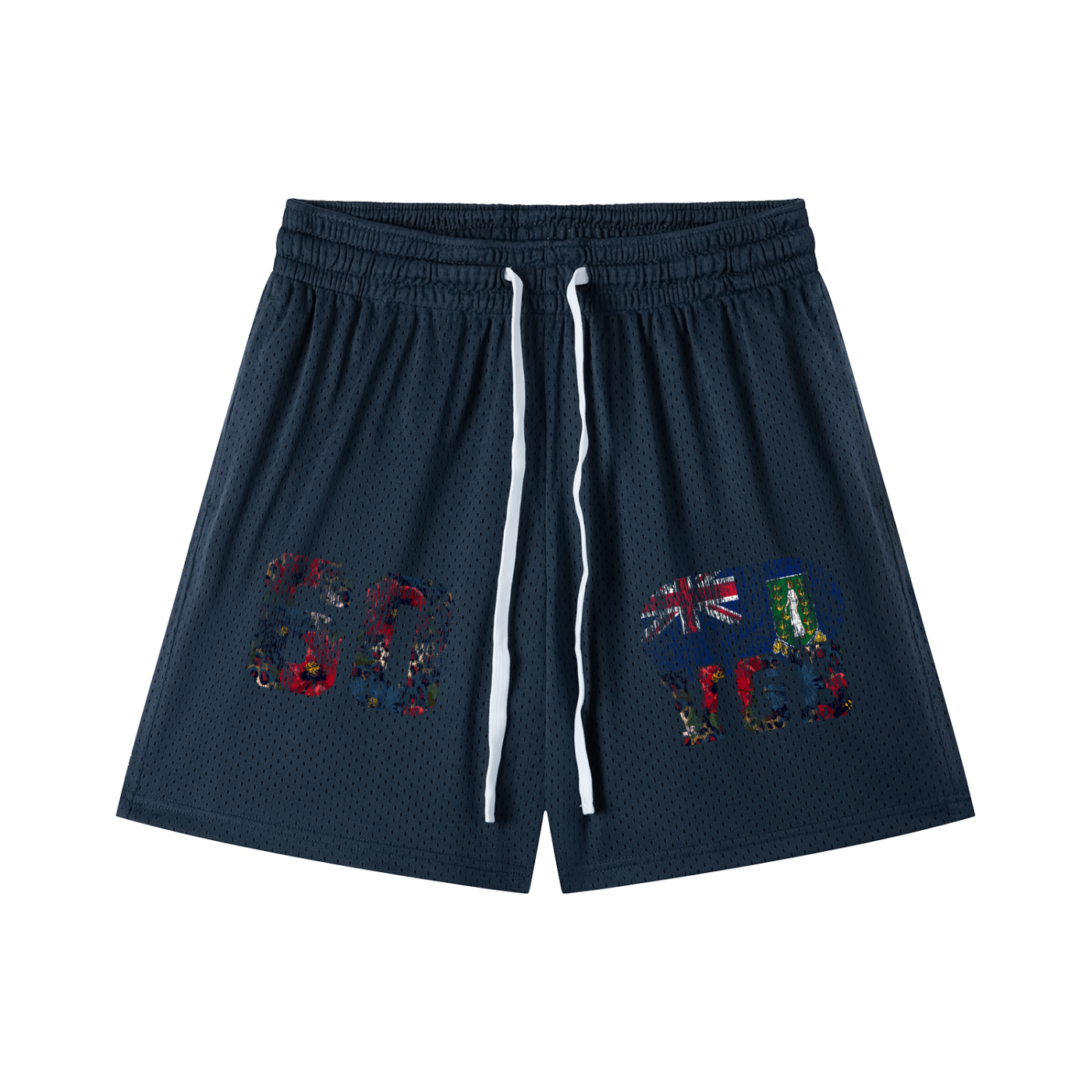 British Virgin Islands Drawstring Mesh Shorts - Islands Breed Culture