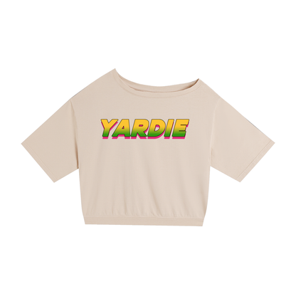 Islands Breed Culture T-Shirt,Yardie Oversized Tee,Caribbean Inspired Streetwear,Women’s Cold Shoulder Shirt,100% Cotton Crop Top,Loose Fit Summer Tee,Urban Festival Streetwear Top,Casual Everyday Cotton Shirt,Short Sleeve Scoop Neck Tee,Women’s Caribbean Clothing