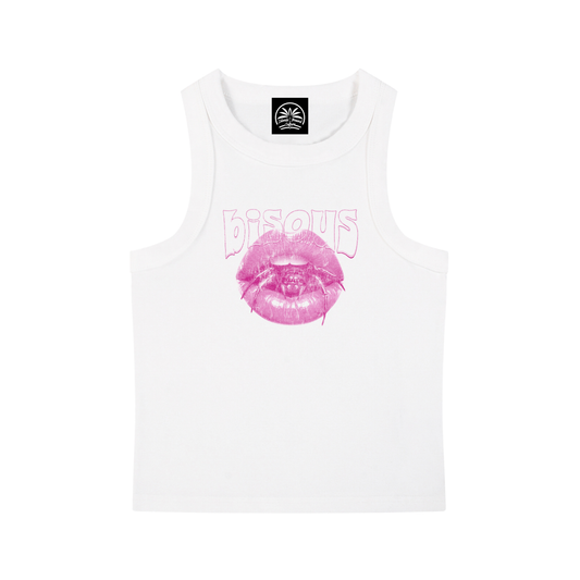 Bisous Snow Washed Tank Top