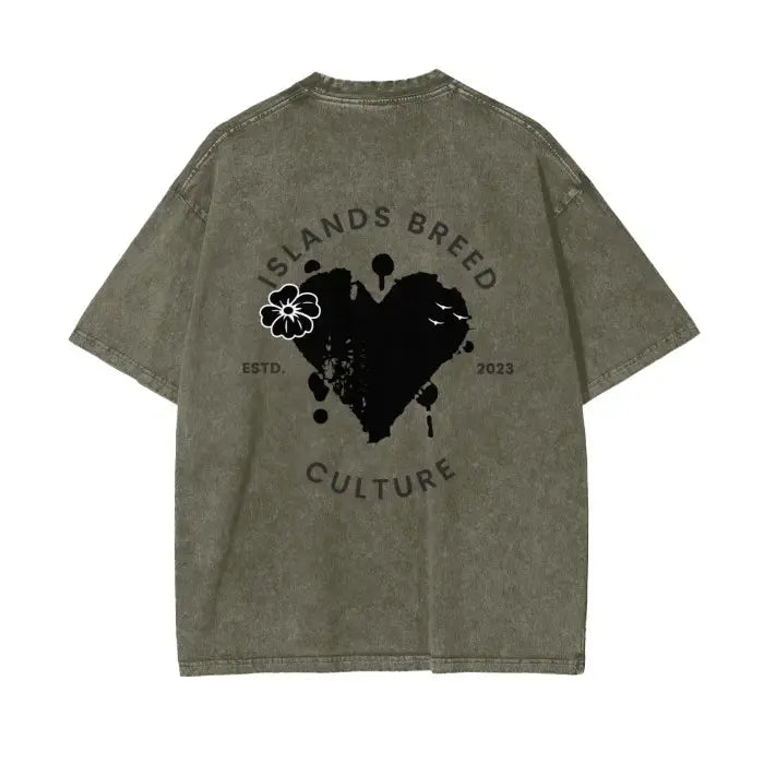 IBC Afro Queen | Streetwear Unisex Oversized Snow Wash T - Shirt - Islands Breed Culture