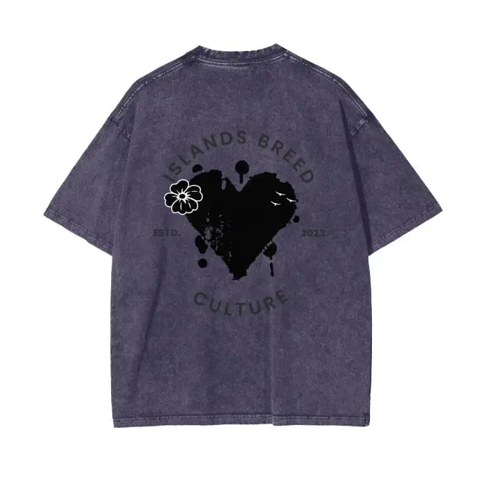 IBC Afro Queen | Streetwear Unisex Oversized Snow Wash T - Shirt - Islands Breed Culture