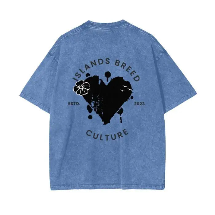 IBC Afro Queen | Streetwear Unisex Oversized Snow Wash T - Shirt - Islands Breed Culture