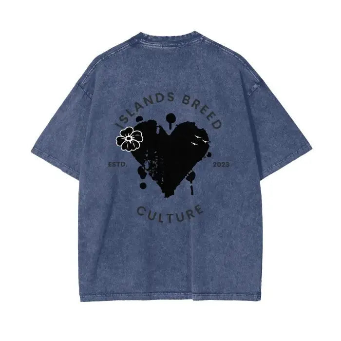 IBC Afro Queen | Streetwear Unisex Oversized Snow Wash T - Shirt - Islands Breed Culture