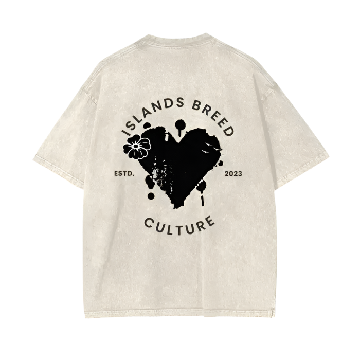 IBC Afro Queen | Streetwear Unisex Oversized Snow Wash T - Shirt - Islands Breed Culture