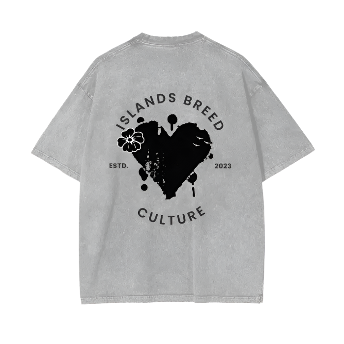 IBC Afro Queen | Streetwear Unisex Oversized Snow Wash T - Shirt - Islands Breed Culture