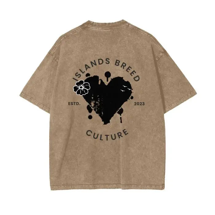 IBC Afro Queen | Streetwear Unisex Oversized Snow Wash T - Shirt - Islands Breed Culture