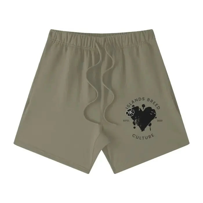 IBC Hearts | Earth Tone Loose Fit FOG 100% Cotton Shorts - Islands Breed Culture