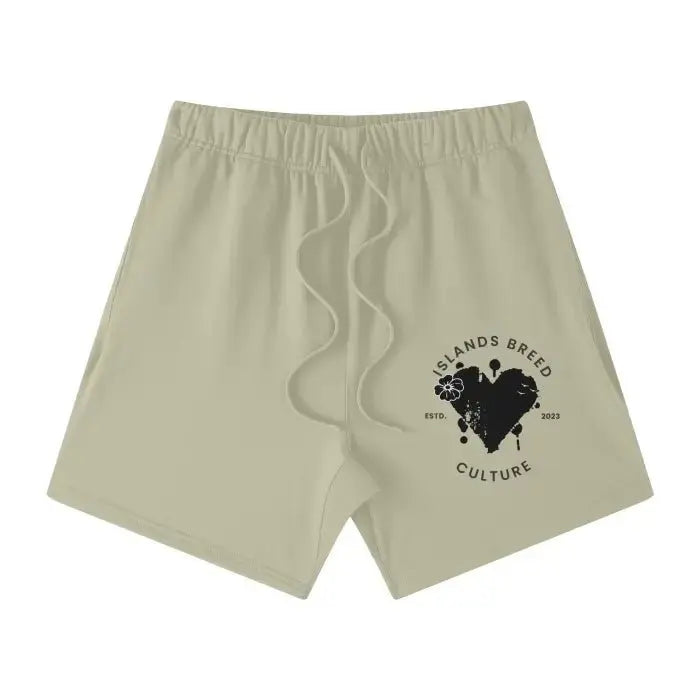 IBC Hearts | Earth Tone Loose Fit FOG 100% Cotton Shorts - Islands Breed Culture