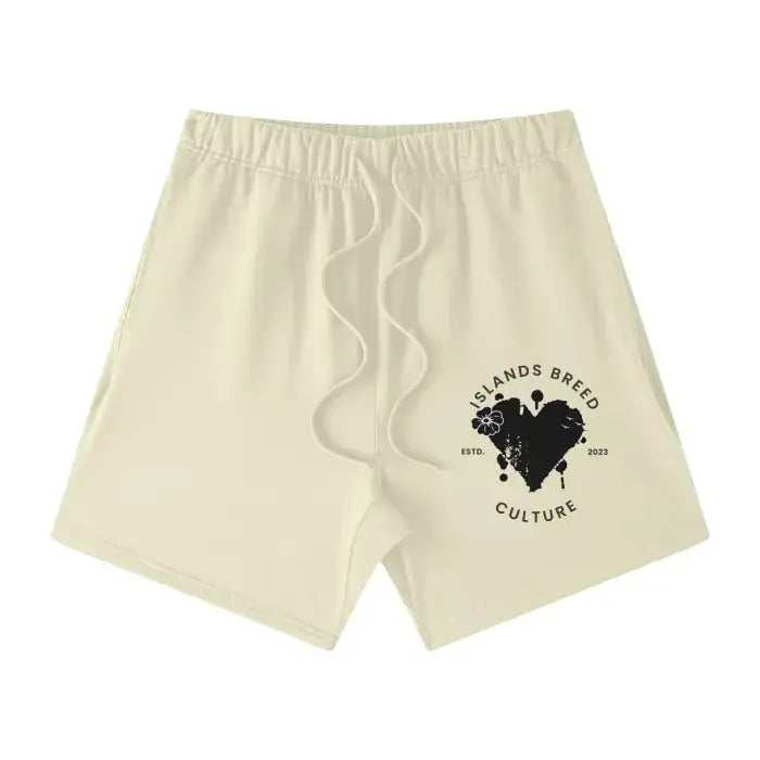 IBC Hearts | Earth Tone Loose Fit FOG 100% Cotton Shorts - Islands Breed Culture