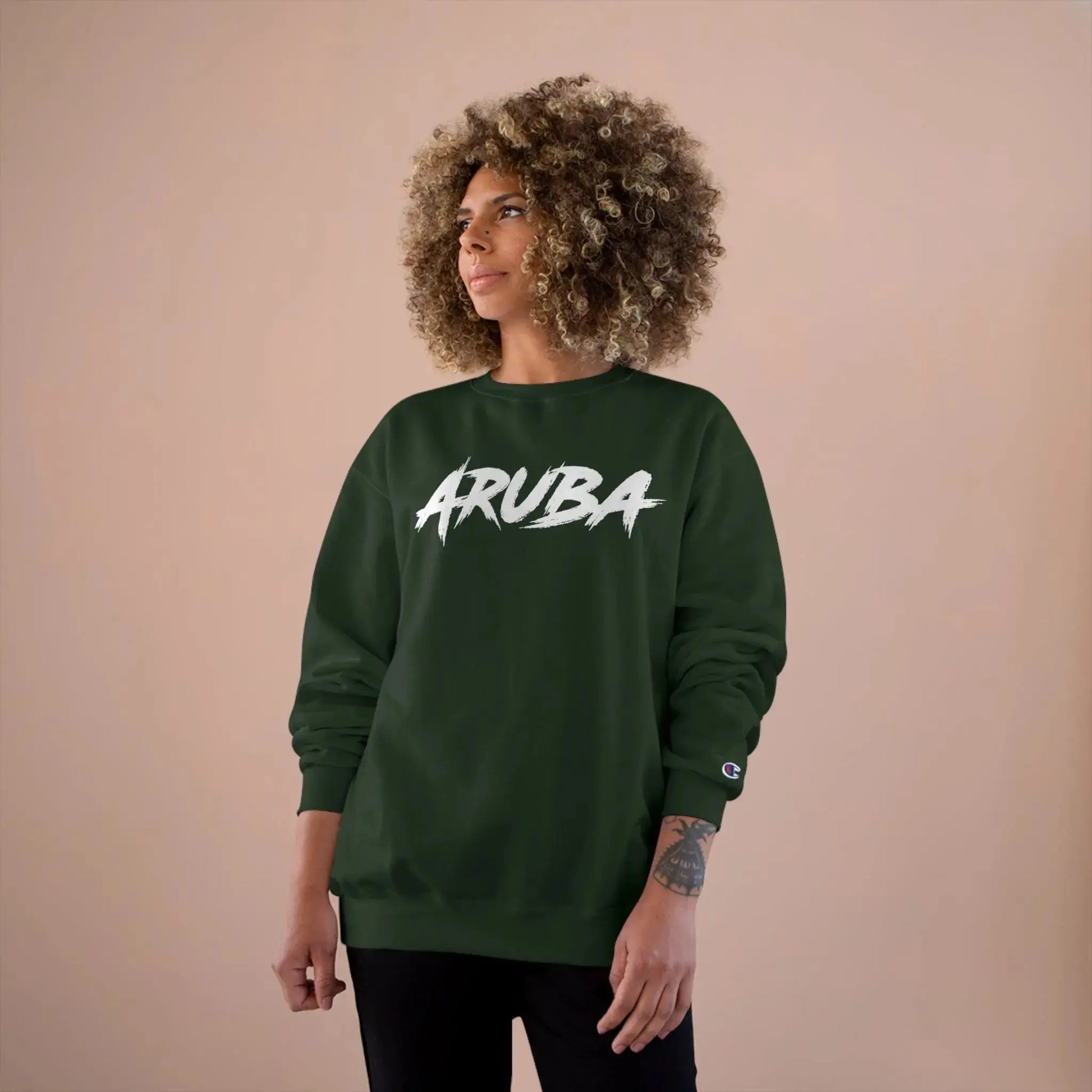 IBC Maiden from Aruba Champion Sweatshirt (White Font) - Islands Breed Culture