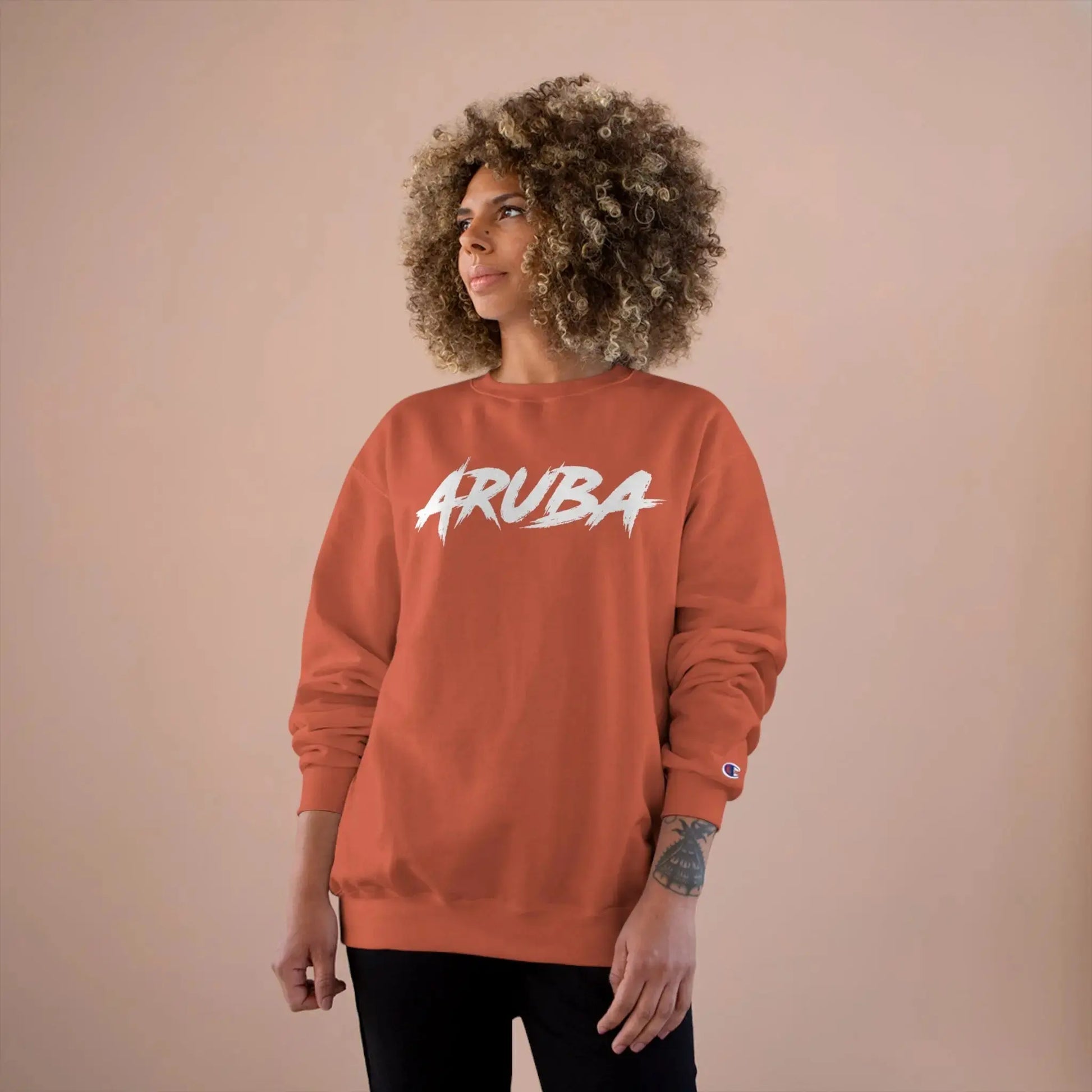 IBC Maiden from Aruba Champion Sweatshirt (White Font) - Islands Breed Culture