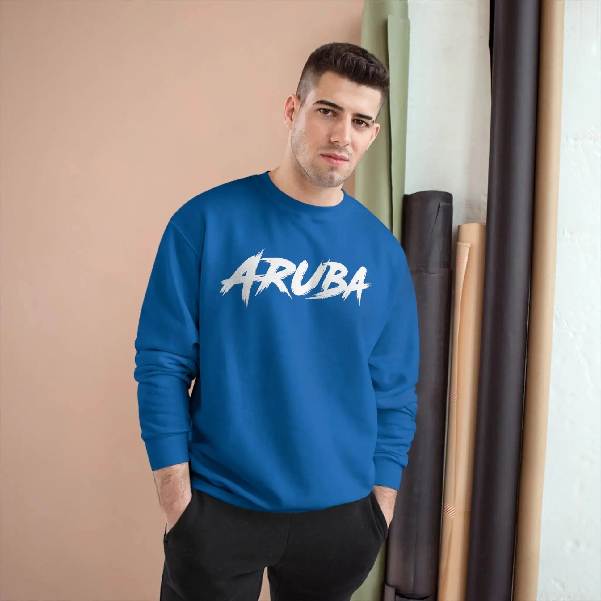 IBC Maiden from Aruba Champion Sweatshirt (White Font) - Islands Breed Culture