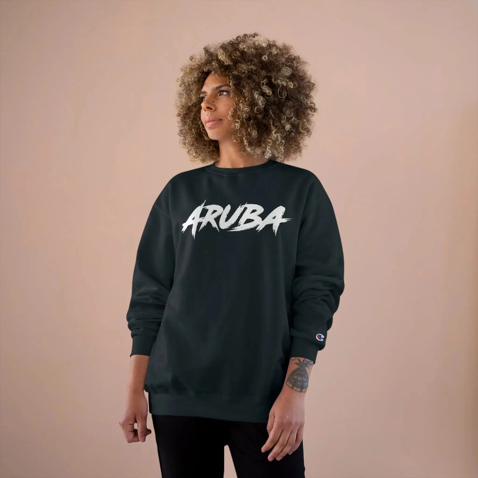 IBC Maiden from Aruba Champion Sweatshirt (White Font) - Islands Breed Culture