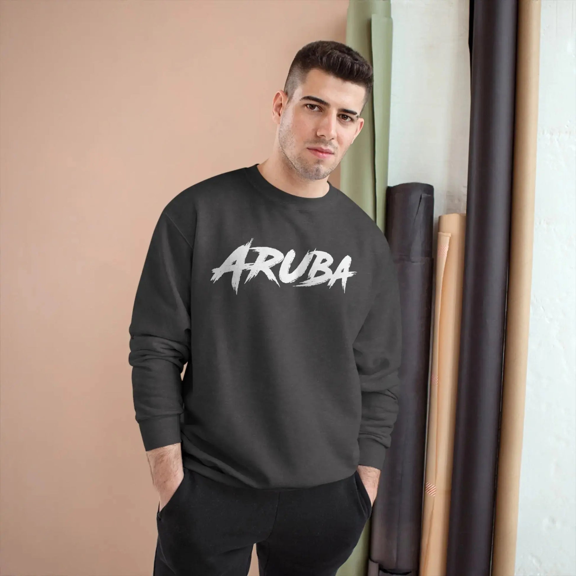 IBC Maiden from Aruba Champion Sweatshirt (White Font) - Islands Breed Culture