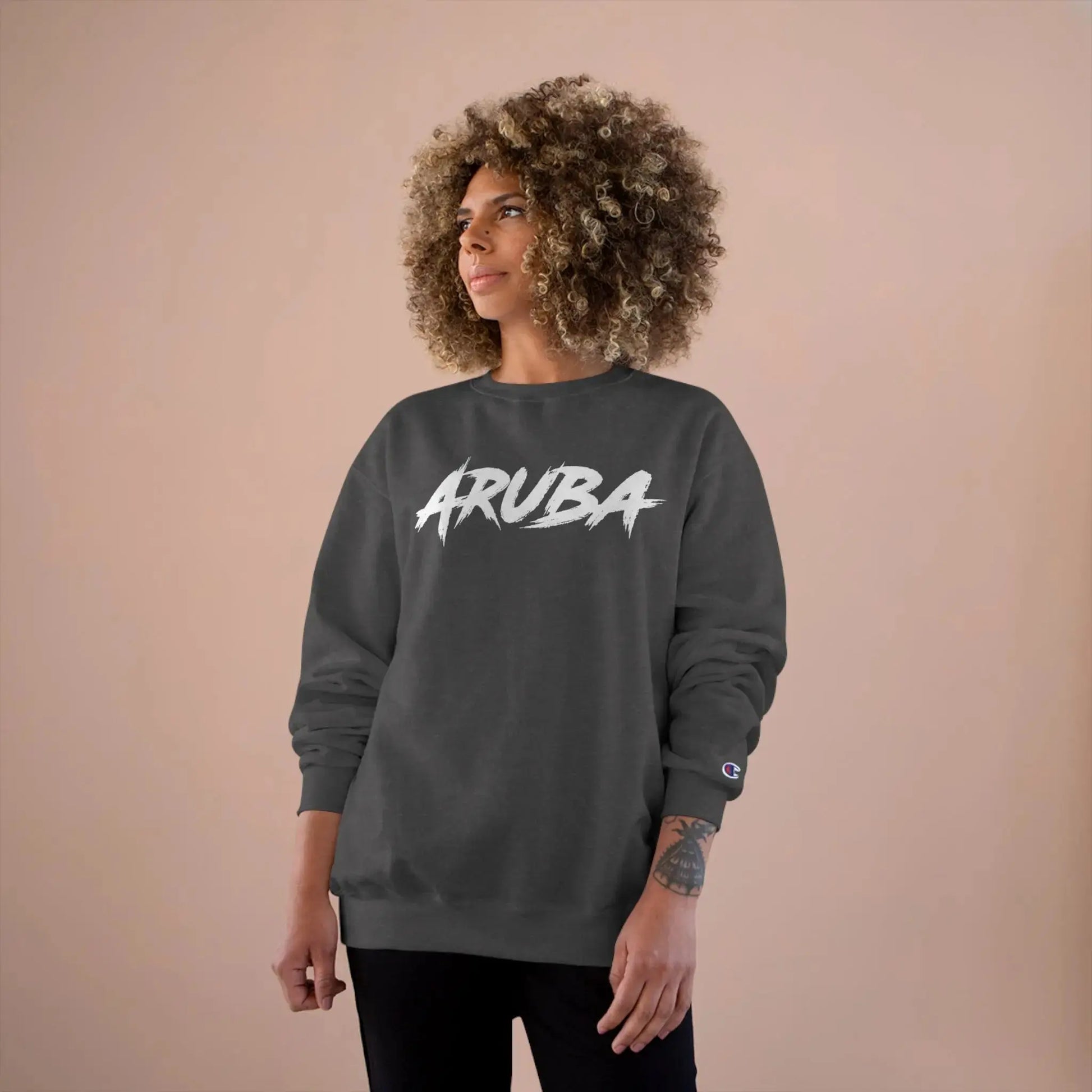 IBC Maiden from Aruba Champion Sweatshirt (White Font) - Islands Breed Culture